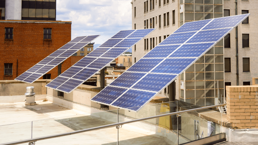 Sustainable construction practices, such as energy-efficient lighting, solar panels, and advanced water management systems, are becoming common in new projects. Source: Canva