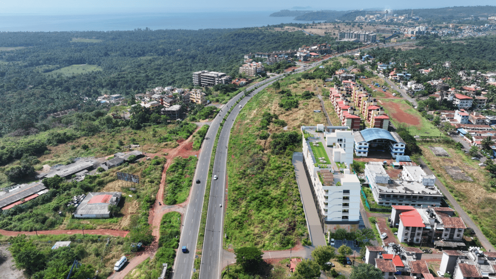 Mohidin’s Mirage enjoys a direct, sweeping frontage along NH-566. Source: Mohidin Properties