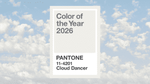 Pantone’s Colour of the Year 2026 is PANTONE 11-4201 Cloud Dancer. Source: prnewswire.com
